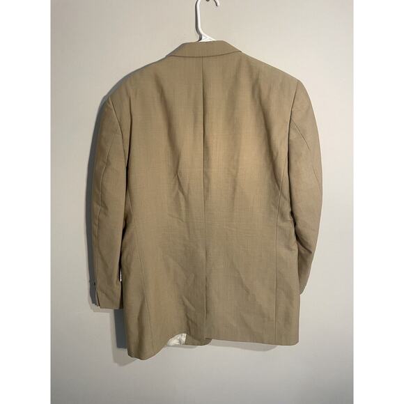 Burberry USA Blazer Suit Jacket Beige Adult 2 Button Size 42R New Pure Wool - Picture 6 of 14